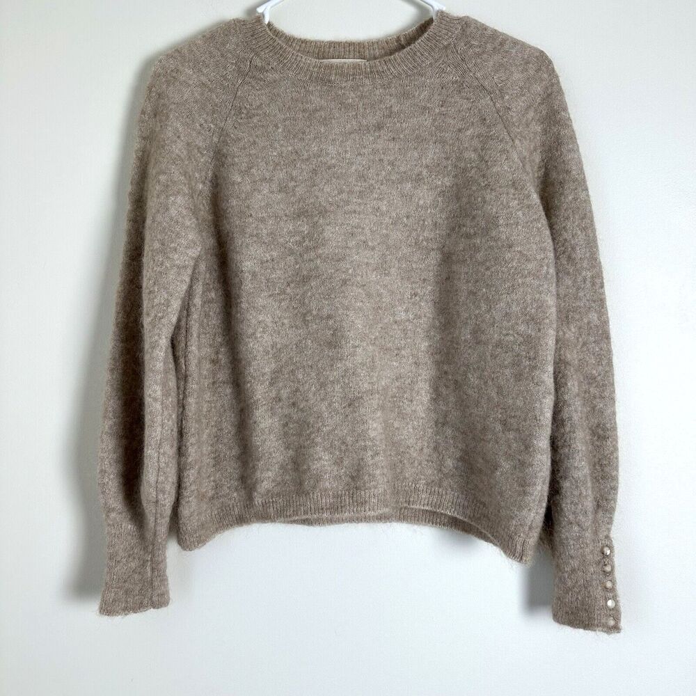 La Maille Sezane Paris Louise Sweater Womens Small Mohair Wool Buttons